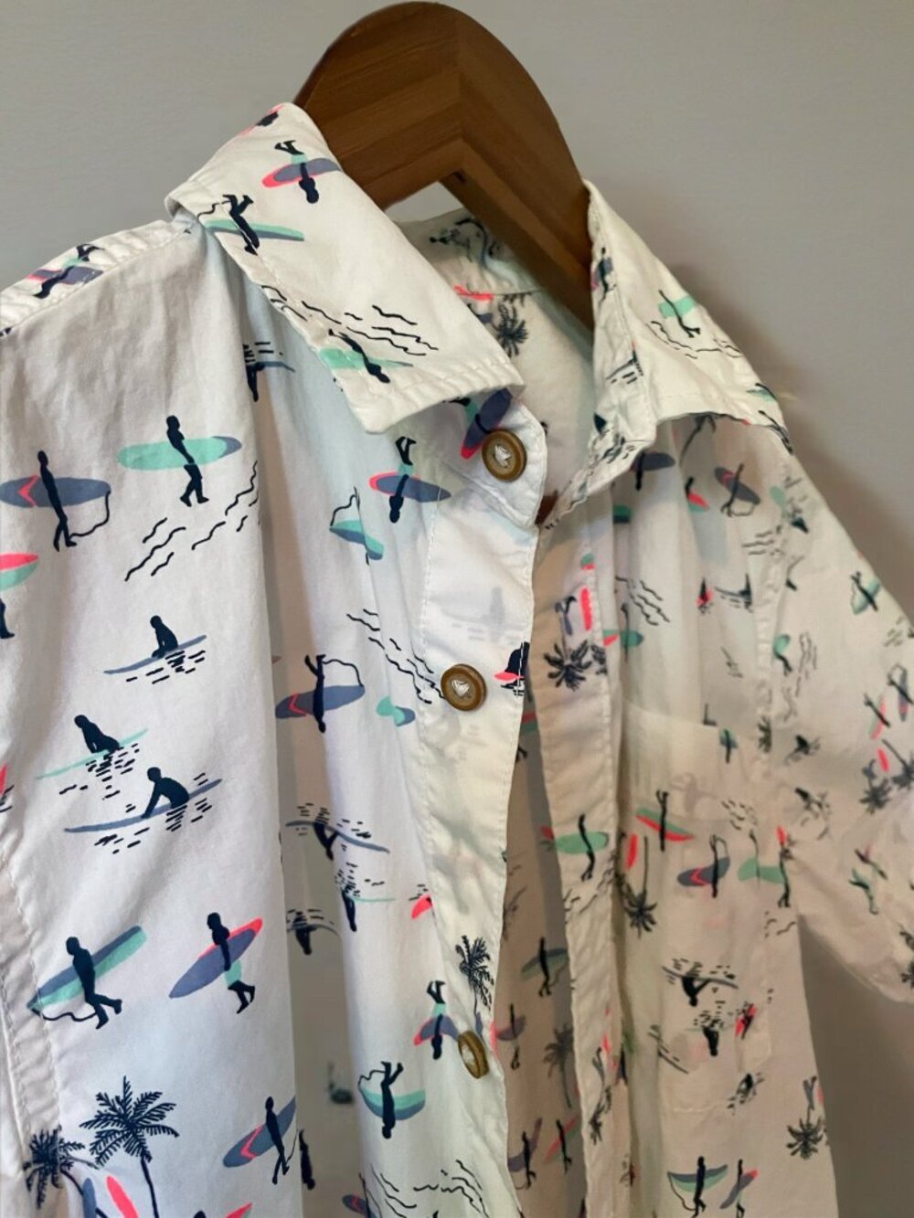 Tucker + Tate Tropical Surfer Short-Sleeve Oxford Shirt, New